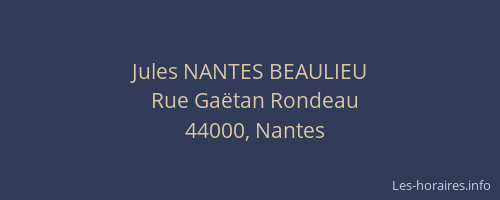 Jules NANTES BEAULIEU