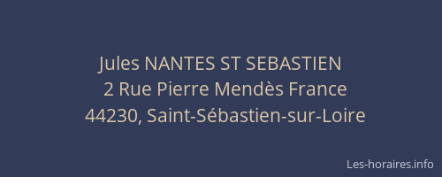 Jules NANTES ST SEBASTIEN