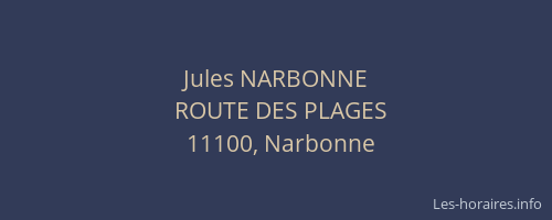 Jules NARBONNE