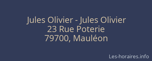 Jules Olivier - Jules Olivier