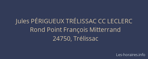 Jules PÉRIGUEUX TRÉLISSAC CC LECLERC