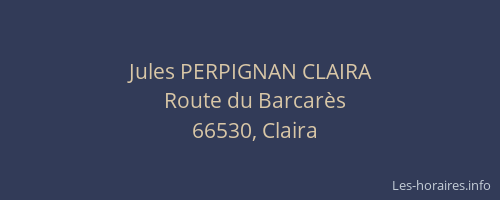 Jules PERPIGNAN CLAIRA