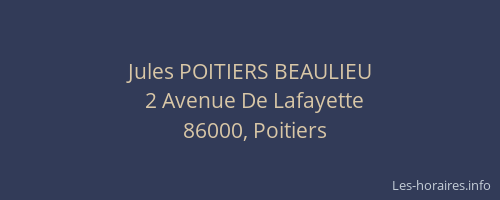 Jules POITIERS BEAULIEU