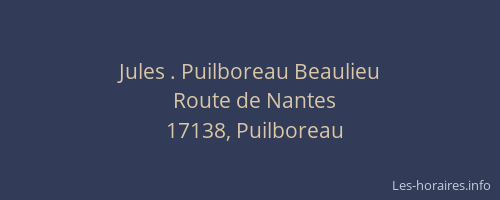 Jules . Puilboreau Beaulieu
