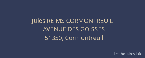 Jules REIMS CORMONTREUIL