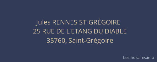 Jules RENNES ST-GRÉGOIRE