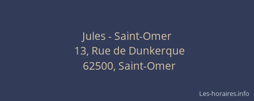 Jules - Saint-Omer