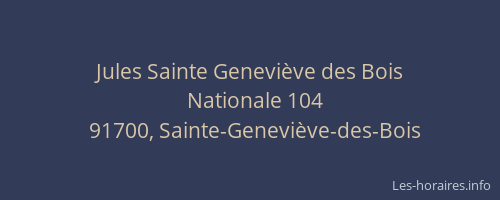 Jules Sainte Geneviève des Bois
