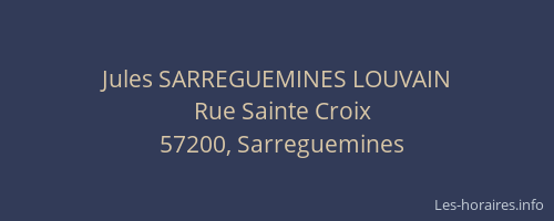 Jules SARREGUEMINES LOUVAIN