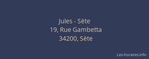 Jules - Sète