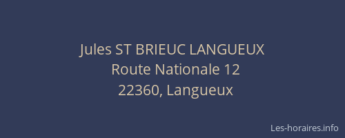 Jules ST BRIEUC LANGUEUX