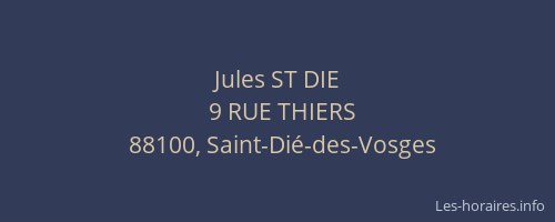 Jules ST DIE