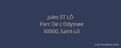 Jules ST L&Ocirc;