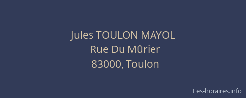 Jules TOULON MAYOL