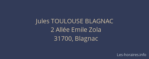 Jules TOULOUSE BLAGNAC