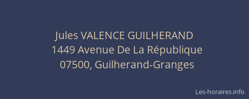 Jules VALENCE GUILHERAND