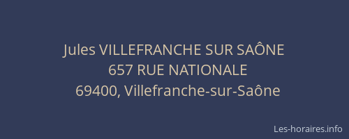 Jules VILLEFRANCHE SUR SAÔNE