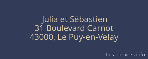 Julia et Sébastien