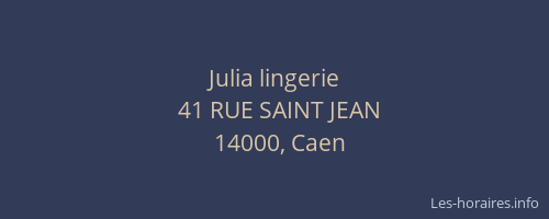 Julia lingerie