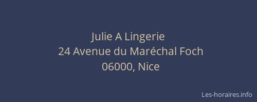Julie A Lingerie