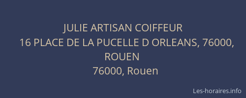JULIE ARTISAN COIFFEUR