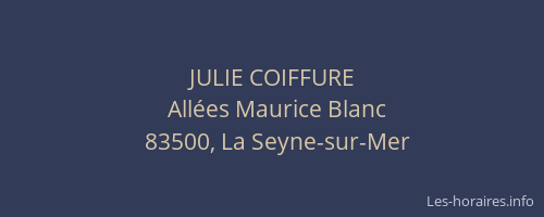 JULIE COIFFURE