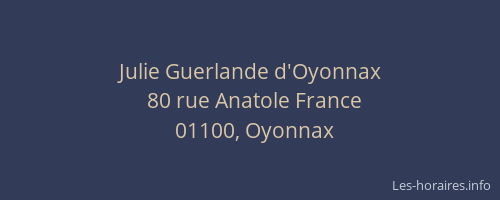 Julie Guerlande d'Oyonnax