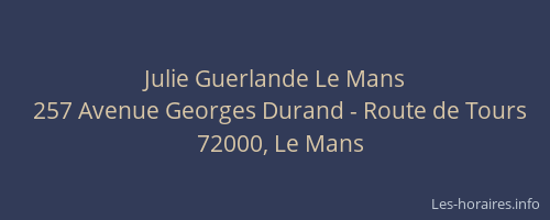 Julie Guerlande Le Mans