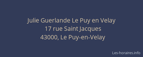 Julie Guerlande Le Puy en Velay