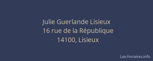 Julie Guerlande Lisieux
