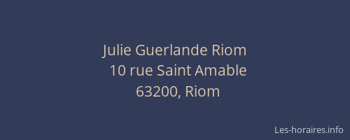 Julie Guerlande Riom