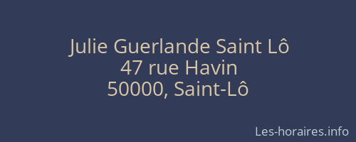 Julie Guerlande Saint Lô
