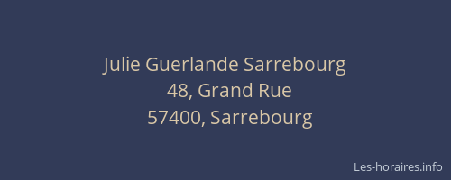 Julie Guerlande Sarrebourg