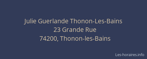 Julie Guerlande Thonon-Les-Bains
