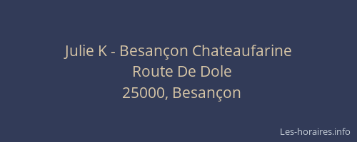 Julie K - Besançon Chateaufarine