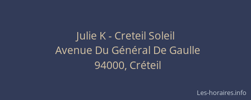 Julie K - Creteil Soleil