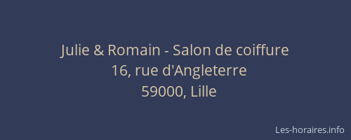 Julie & Romain - Salon de coiffure