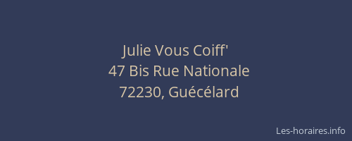 Julie Vous Coiff'
