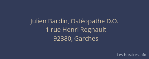 Julien Bardin, Ostéopathe D.O.