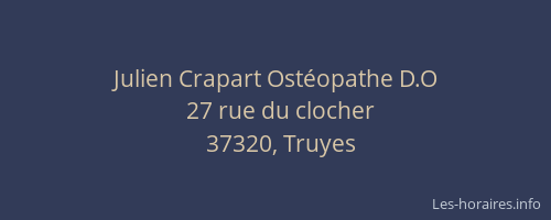 Julien Crapart Ost&eacute;opathe D.O