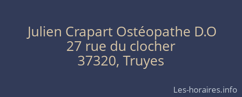 Julien Crapart Ostéopathe D.O