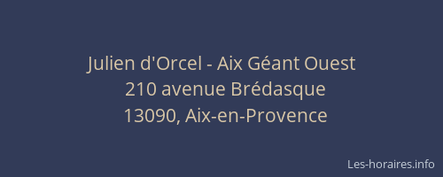 Julien d'Orcel - Aix Géant Ouest
