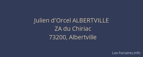 Julien d'Orcel ALBERTVILLE