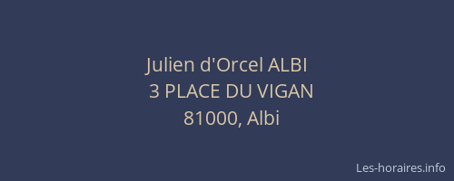 Julien d'Orcel ALBI