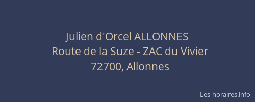 Julien d'Orcel ALLONNES