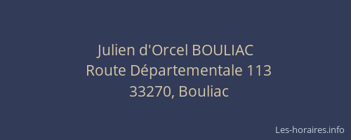 Julien d'Orcel BOULIAC