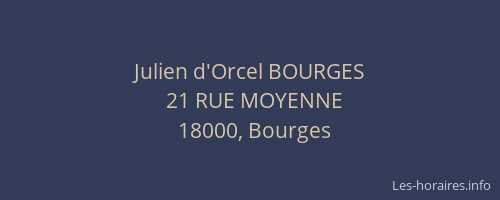 Julien d'Orcel BOURGES
