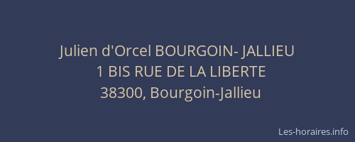 Julien d'Orcel BOURGOIN- JALLIEU