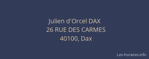 Julien d'Orcel DAX