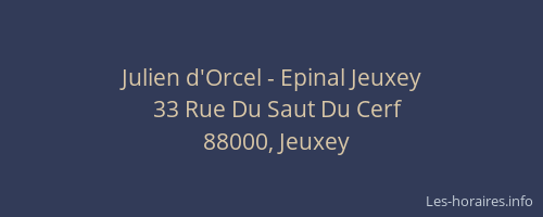 Julien d'Orcel - Epinal Jeuxey